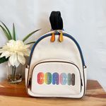 Coach NWT Mini Court Backpack With Rainbow Photo 0