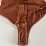 Lulus  Strappy Ribbed Bodysuit Chestnut Size Small Photo 8