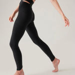 Athleta  Salutation Stash Wrap Tight Black High Rise Yoga Leggings Pockets‎ Large Photo 0