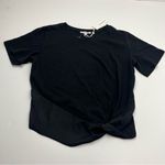 Heartloom  Short Sleeve Top Side Twist Womens Size Medium Black Stretch‎ NEW Photo 0