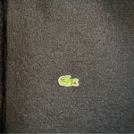 Lacoste VTG Womens S/M Black Cropped Full Zip Mock Neck Knit Cardigan Academia Photo 5
