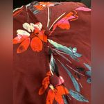 Zac and Rachel NWT -  Burgundy Maroon Floral Blouse. Photo 2