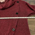 French Laundry  Maroon Burgundy Cowl Neck Sweater w/Black Button Detail Size 1X Photo 2