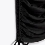 ZARA Black Gray Ruched Seamless Military Minds Lioness Mini Bodycon Dress Photo 12