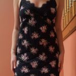 American Eagle Black And Pink Floral Dress Photo 2