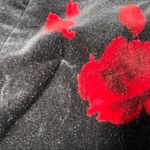 Talbots  Black and Red Floral Velvet Pencil Skirt Photo 11