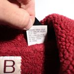 VTG KB Kristen Blake Womens Red Sherpa Fleece Button Front Teddy Jacket M 90s Size M Photo 3