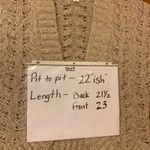 Christopher & Banks  cardigan Large Beige Tan Open front Shrug short sleeve knit Photo 3