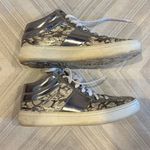 Jimmy Choo  Women’s Bells Snakeskin Silver & Natural High Top Sneakers - Size 38 Photo 1