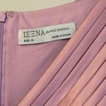 Mac Duggal ‎ Pleated Long Sleeve V-Neck Gown Size 16 Lilac Pink Satin Puff Photo 3