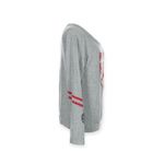 Lauren Moshi  ᨎ Put On A Happy Oversized Sweatshirt ᨎ Heather Grey Red Lip ᨎ XS Photo 3