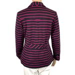 Cheryl Nash Windridge Womens Tailored Blazer Suit Jacket Striped Black Pink Med Photo 5