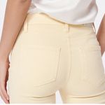 Paige  Butter Yellow Claudine Ankle Flare Denim Jeans Size 30 Photo 1