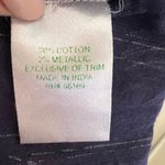 Lilly Pulitzer Navy Blue Lurex Stripe Coral Embroidery Tunic Top Size S Photo 4