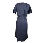 New Monica Nera Midi Dress Ava Navy Blue Oversized Quiet Luxury Wedding Guest Size XS Photo 1