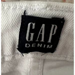 Gap  Womens Jeans Size 29" Waist White Straight Leg Pockets Mid Rise Stretch Photo 1