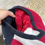 Christopher & Banks  Vintage American Flag Knit Sweater Shortsleeve Patriotic L Photo 7