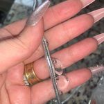 Amina Muaddi 
Tina Leather Embellished Ankle-Wrap Sandals designer luxury $1800 Photo 5