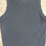 Hollister  Charcoal Ribbed Knit Top Photo 0
