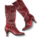 Vintage Whimsygoth Vampy Red black snake print knee Photo 1