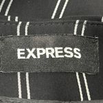 EXPRESS  Women's Black Striped Wide Leg High Rise Belted Paperbag Trouser Pants 8 Photo 4