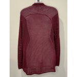 Peruvian Connection  100% Pima Cotton Open Knit Maroon Cardigan Size M GUC!! Photo 1