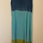 Blue and Green High Low Sundress with Cut Out Size M Photo 0