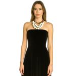 Vtge KJL Kenneth Jay Lane Large Faux Pearl Necklace Gold ChainLink 17” Iconic White Photo 1