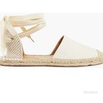 J.Crew NWT  D'Orsay lace-up espadrilles Ivory 7 Photo 2