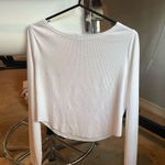 Wild Fable Large  Long Sleeve Ribbed White Crop Top Photo 0