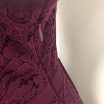 Free People Lovely In Love Lace Mini Dress Flirty Burgundy Berry Women's Size M Photo 4