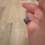 Black and Silver Half Circle Studs Photo 1