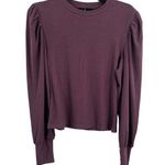 Lulus Purple Ribbed Long Sleeve Top Medium New Photo 0