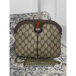 Gucci  GG Supreme Monogram Sherry Line Shoulder bag Crossbody in Beige and Brown Photo 2