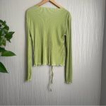 Zaful Tie Front Flounce Sleeve Crop Blouse Womens Size Small Photo 9