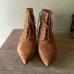 Nine West  Shoes Women's 5.5 Beige Camel Tan Leather Yendira Ankle Bootie Photo 5