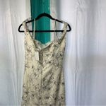 Current Air Anthropologie  floral cream sheath‎ dress cold shoulder size medium Photo 4