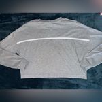 Nike  Heather Gray Crop top long sleeve with White Accents Photo 2