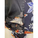 Ellen Tracy 14 Blue Floral Open Front Blazer Jacket Tapestry HIDDEN FLAW READ Photo 6