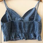 Active USA Denim Cropped Ruffle Top Photo 4
