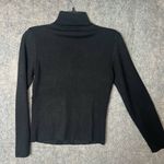 Cabo Woman Size‎ Small Black turtleneck faux leather corset around waist sweater Photo 1