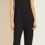 Eberjay Eberjey Elon Black Bound Ribbed‎ V-Neck Jumpsuit Black Lounge Sz L NWT Photo 0