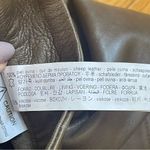 ZARA Genuine Leather Bermuda shorts Wide leg Culottes Pants Cropped Khaki Sz L Photo 6