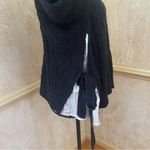 Jacquie The Label black wool blend cable knit sweater with white silk under Sz M Size M Photo 7