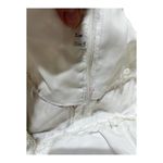 Vintage 70s White Lace Empire Waist Flower Dress Maxi Wedding Prairie Boho XS Photo 9