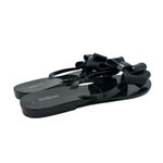 Melissa  Harmonic Bow Flip Flop Thong Sandals Black Size US 9 Photo 7