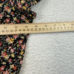 American Eagle American Eagle Romper XS Black Floral Puff Sleeve Smocked Milkmaid Cottage Y2K Photo 6