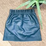 ZARA Dark Teal Mini Leather Skirt Photo 0