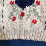 VTG 80s Allison Smith Heart Knit Sweater | L Ramie Blend Made in Korea Red Size L Photo 6