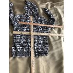 Zine Windbreaker Hooded Jacket Black White Medium Women Full Zipped Long Sleeve. Photo 7